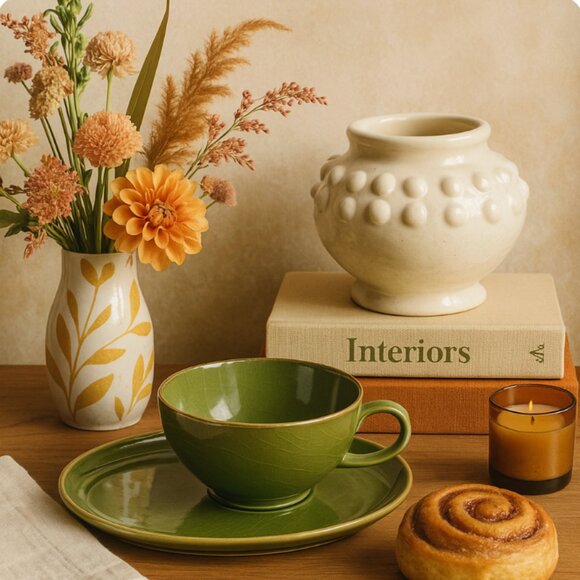 IKEA OF SWEDEN VINTAGE MID-CENTURY MODERN STYLE CUP & PLATE SET - 2 SETS - Picture 15 of 15